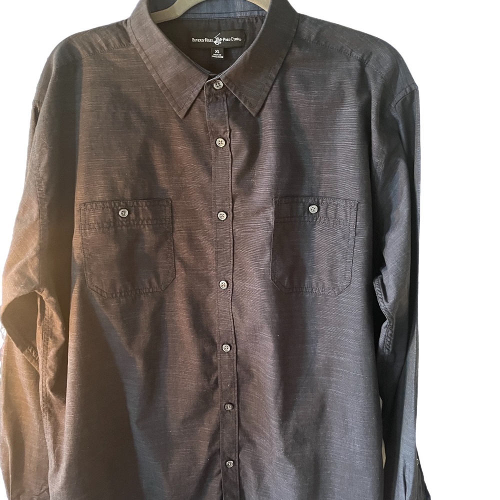 Navy MENS BH Polo Club Conservative Minimalist Work Office Business Shirt